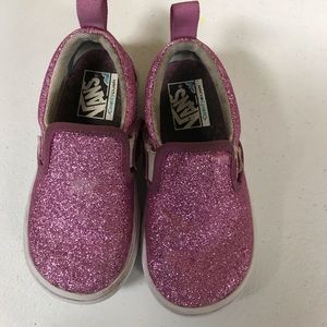 VANS kids pink sparkle shoes(8) $10
